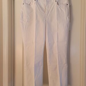 NYDJ Marilyn Straight Jeans - Size 14 - Optic White